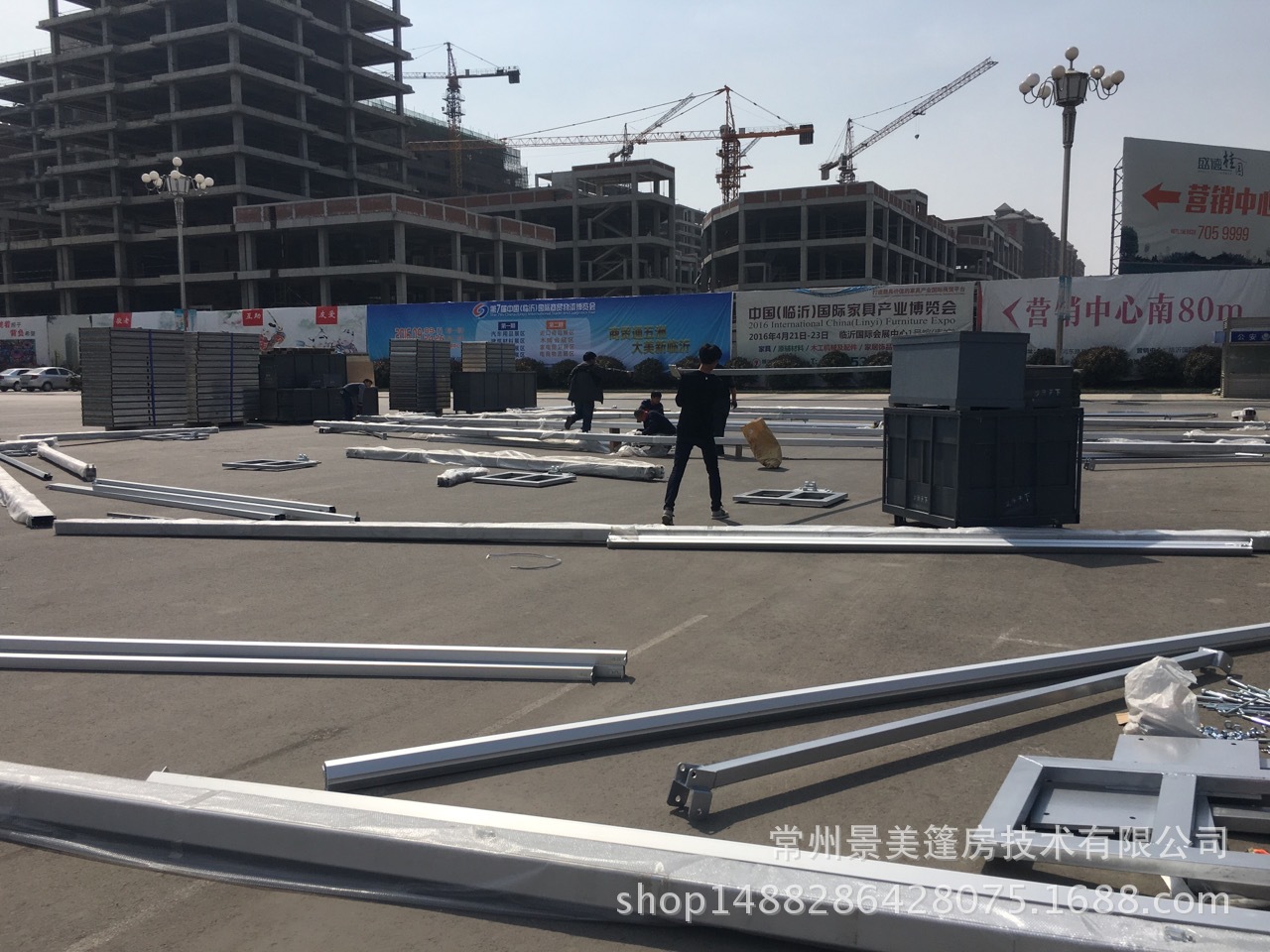 济宁宝马4s店采购5米边高定制篷房搭建